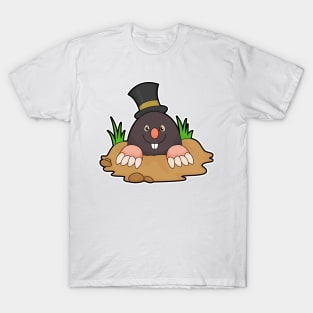 Mole with Molehill & Hat T-Shirt